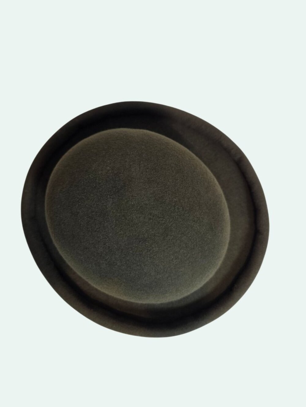 100% Pure Wool Olive Grn Bowler Hat Timeless Design, Steampunk, Modern, Bohemian - Picture 7 of 15